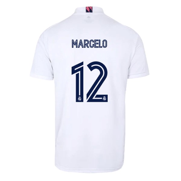 Trikot Real Madrid Heim NO.12 Marcelo 2020-21 Weiß Fussballtrikots Günstig
